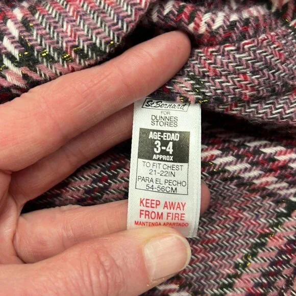 St. Bernard Plaid Gingham Cape Faux Fur Collar - Picture 7 of 10